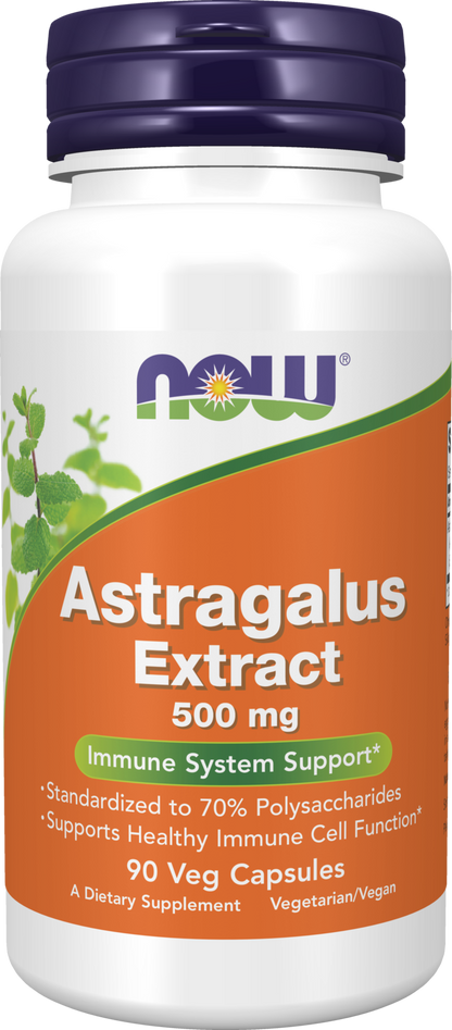 NOW Supplements, Astragalus Extract 500 mg, 90 Veg Caps