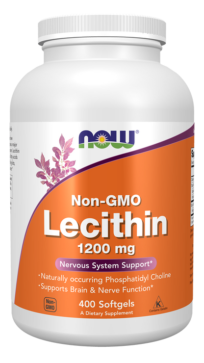 NOW Supplements, Lecithin 1200 mg, Phosphatidyl Choline, 400 Softgels