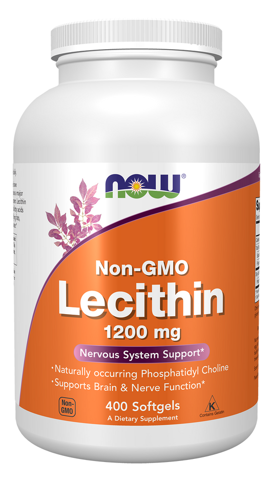 NOW Supplements, Lecithin 1200 mg, Phosphatidyl Choline, 400 Softgels