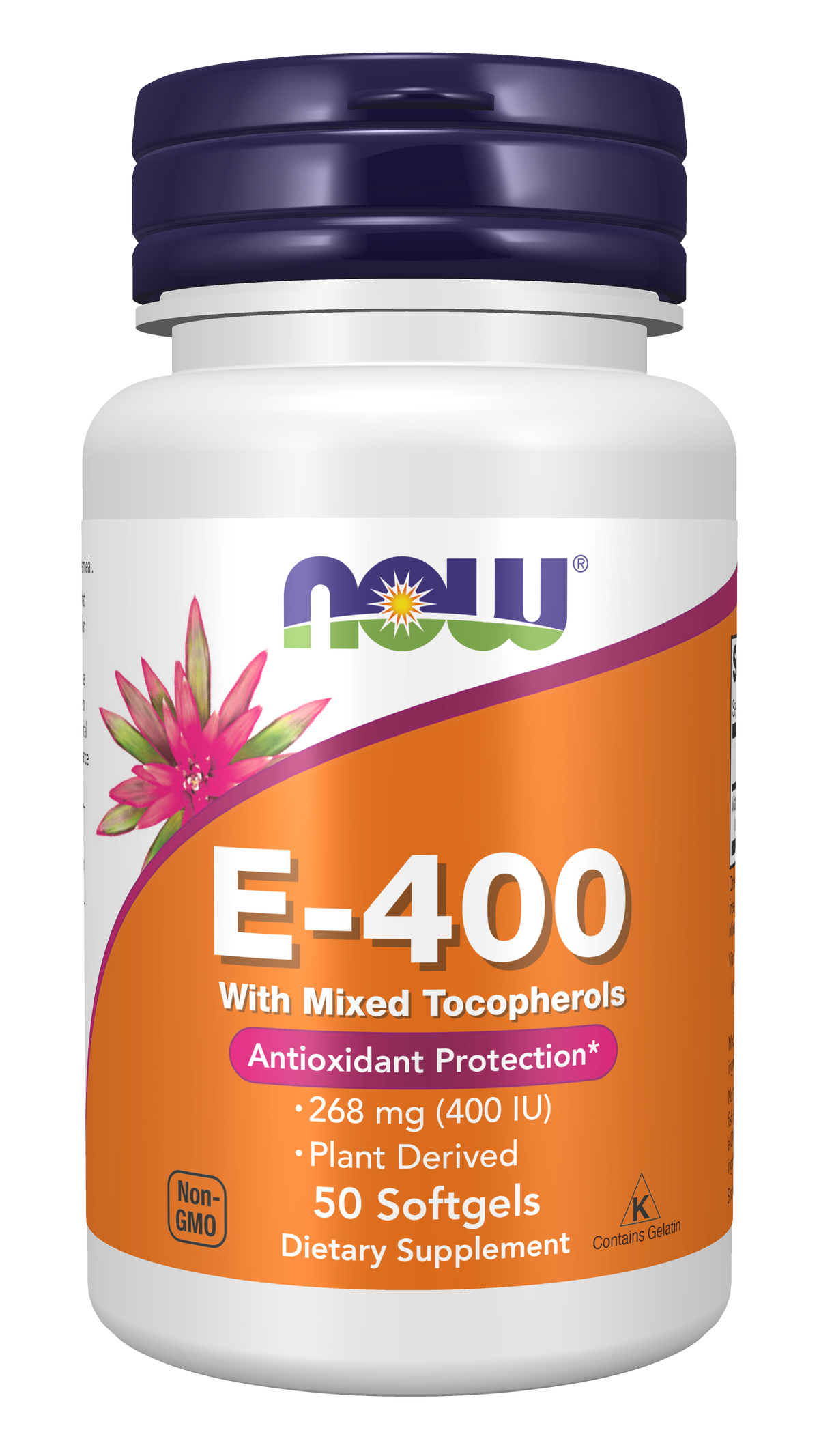 NOW Supplements, Vitamin E-400 IU Mixed Tocopherols, 50 Softgels