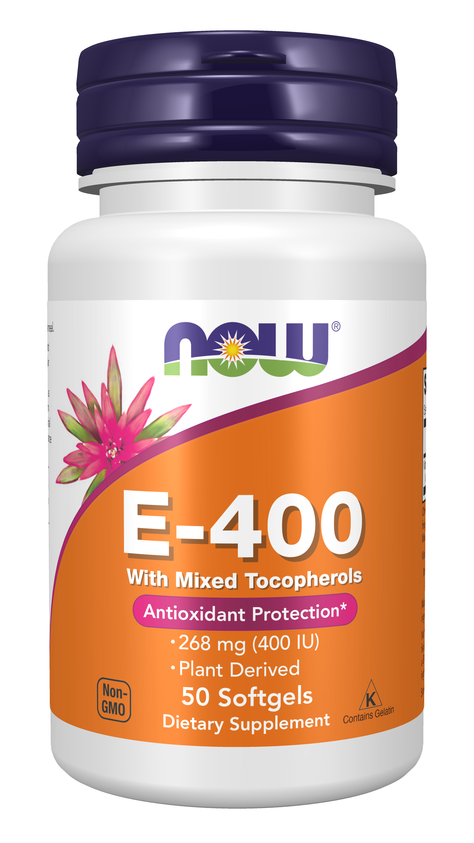 NOW Supplements, Vitamin E-400 IU Mixed Tocopherols, 50 Softgels