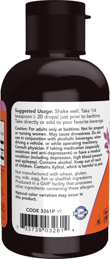 NOW Supplements, Liquid Melatonin, 3 mg Per Serving, Fast Absorption, 2 oz