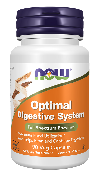 NOW Supplements, Optimal Digestive System, Enzymes, 90 Veg Caps