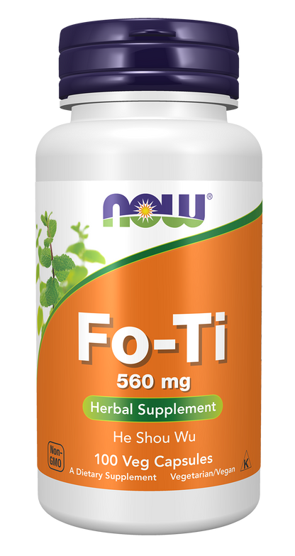 NOW Supplements, Fo-Ti 560 mg, Ho Shou Wu, Herbal Supplement, 100 Veg Caps