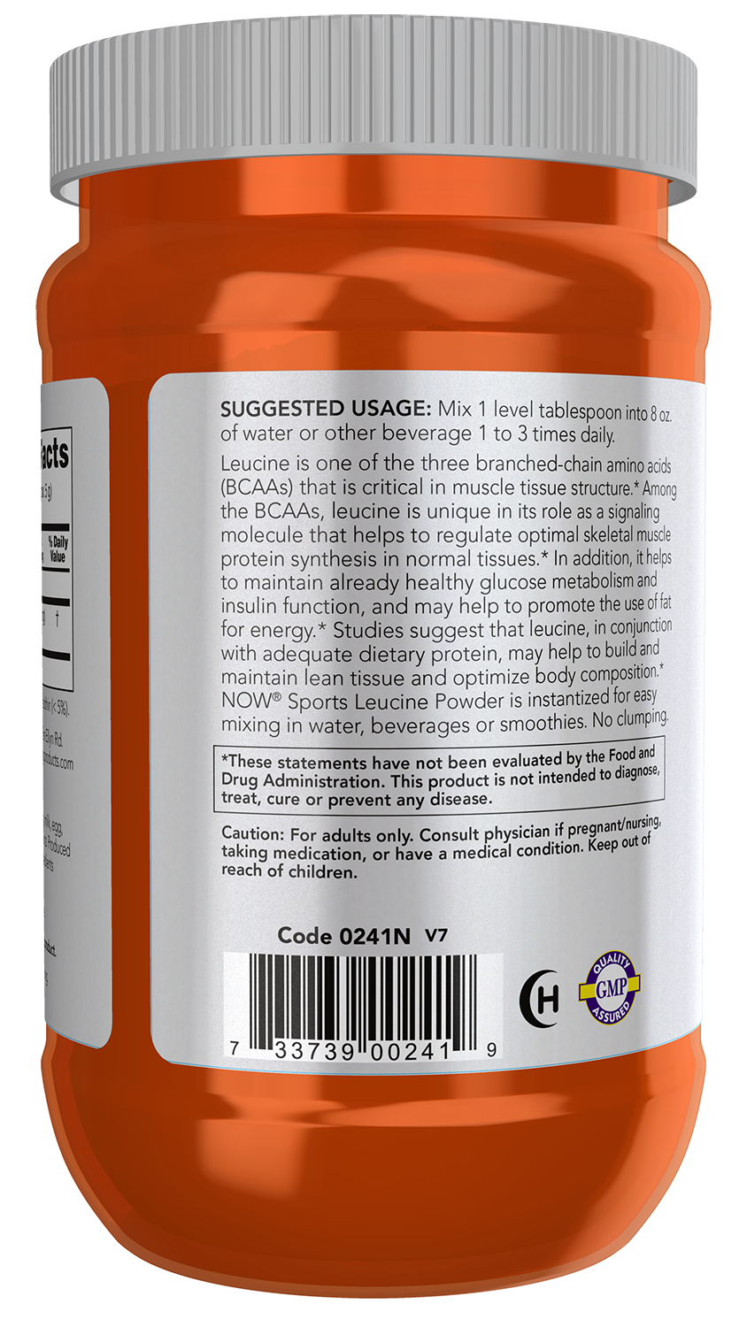 NOW Sports, L-Leucine Powder, Branched-Chain Amino Acid, 9 oz
