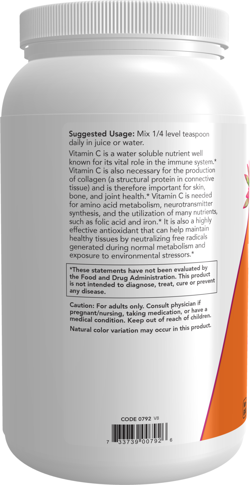 NOW Supplements, Vitamin C Crystals (Ascorbic Acid), 3 lbs