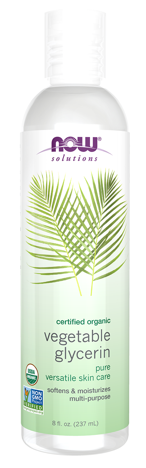 NOW Solutions, Organic Vegetable Glycerin Oil, Multi-Purpose, 8 fl. oz