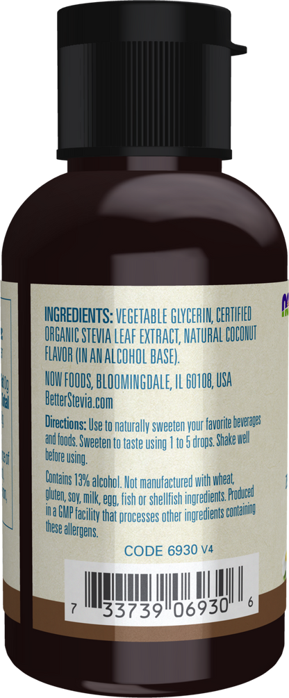 NOW BetterStevia® Coconut Zero-Calorie Liquid Sweetener, 2 fl. oz.