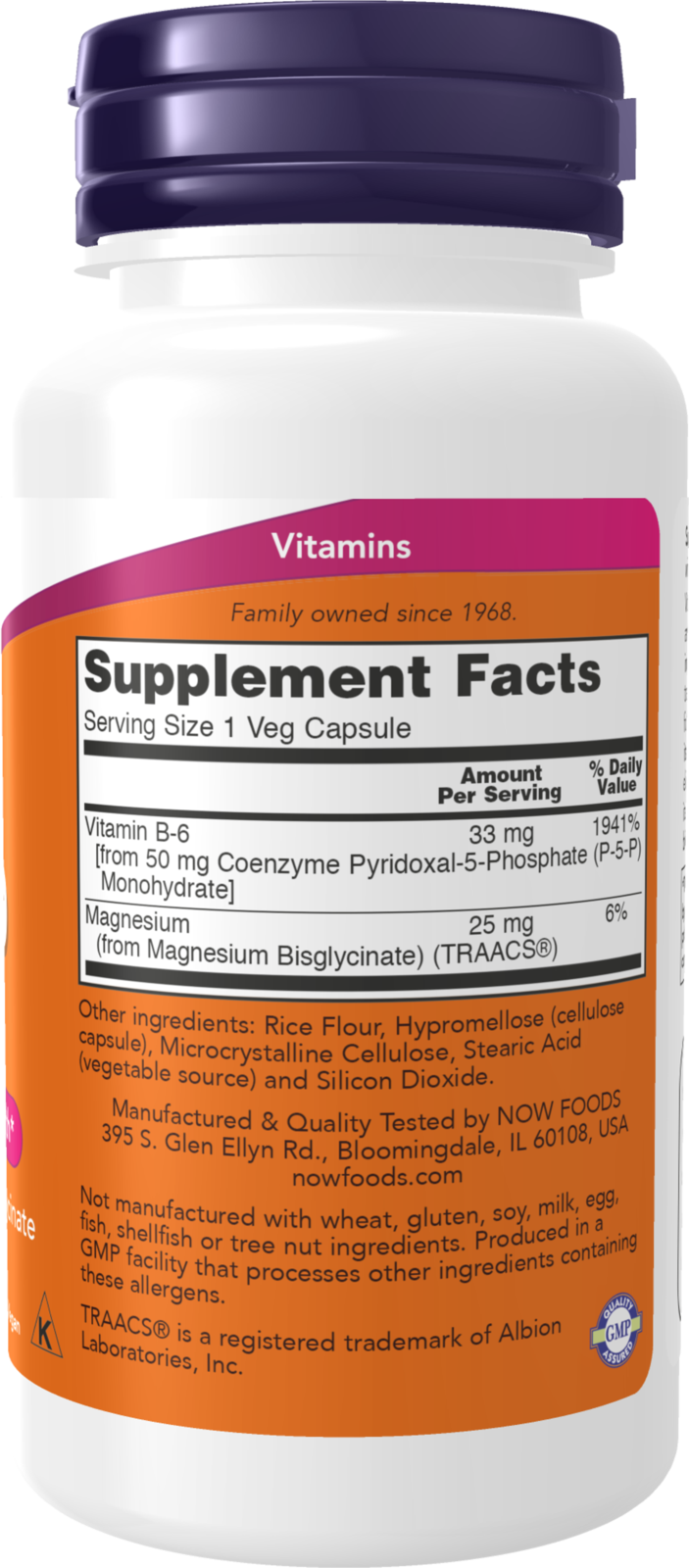 NOW Supplements, P-5-P 50 mg Coenzyme B-6 + Mg Bisglycinate, 90 Veg Caps