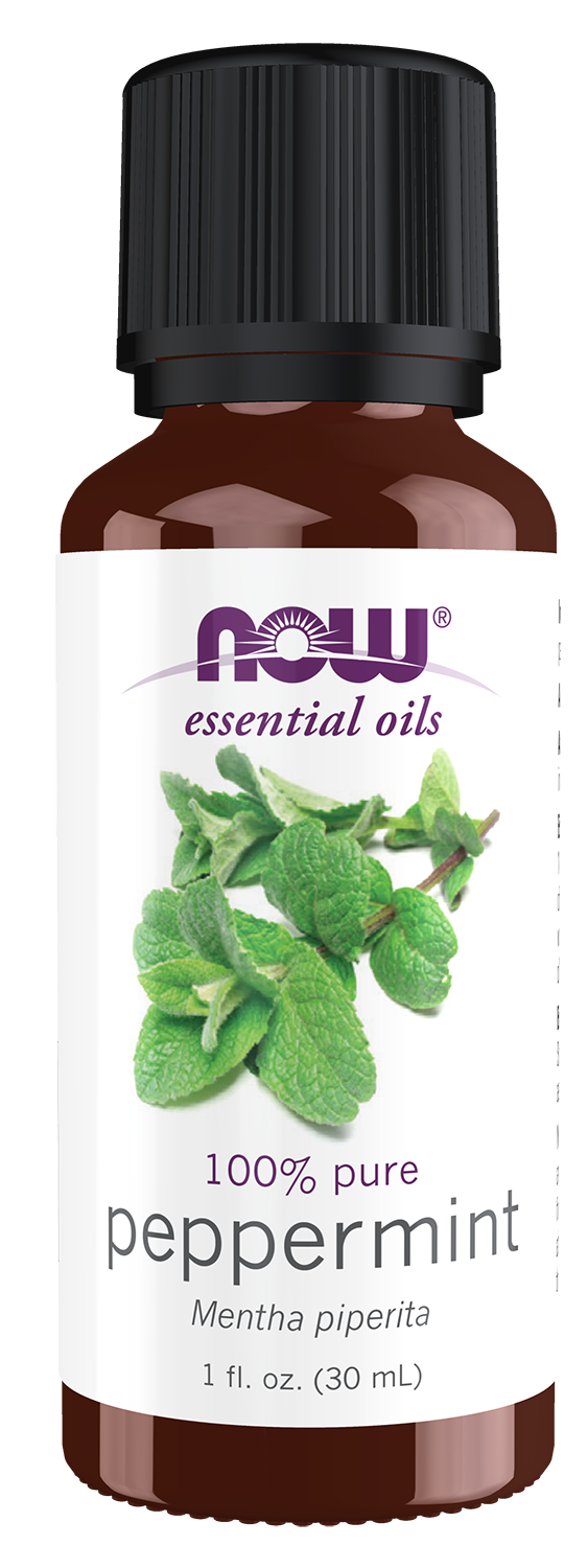 NOW Essential Oils, Peppermint Oil, Steam Distilled, Undiluted, 1 fl. oz