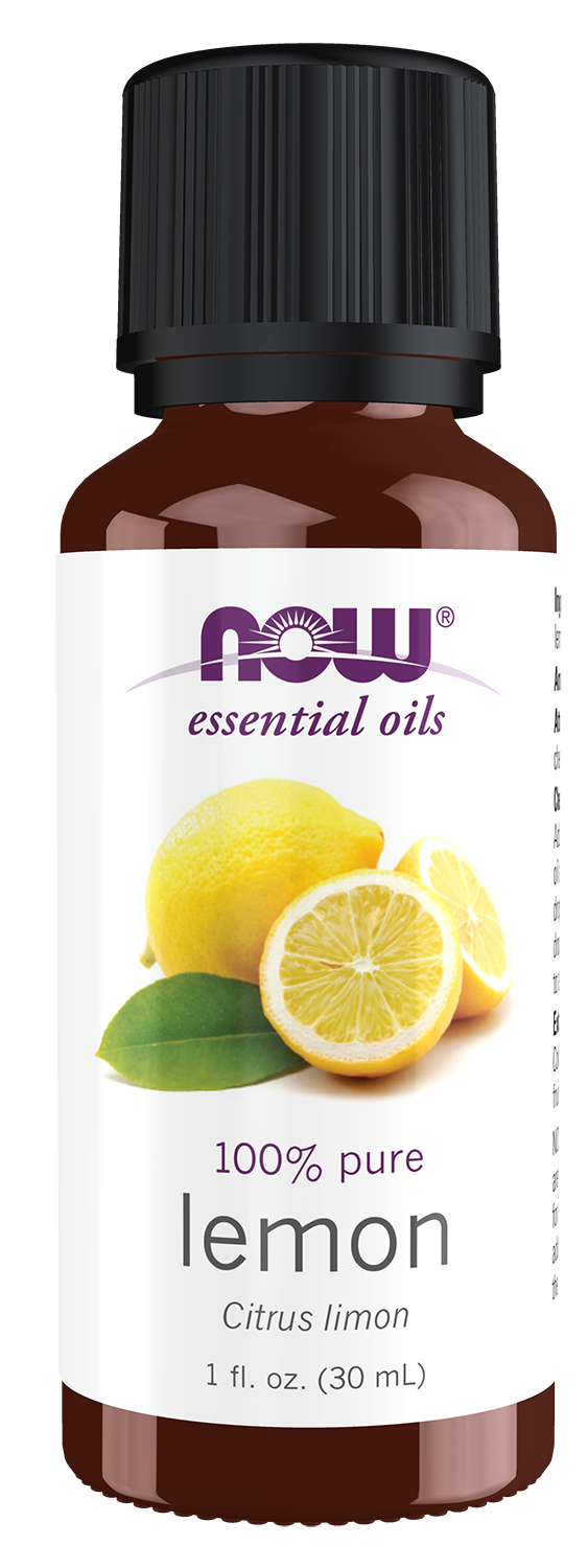 NOW Essential Oils, Lemon Oil, Undiluted, Cold Pressed, 1 fl. oz