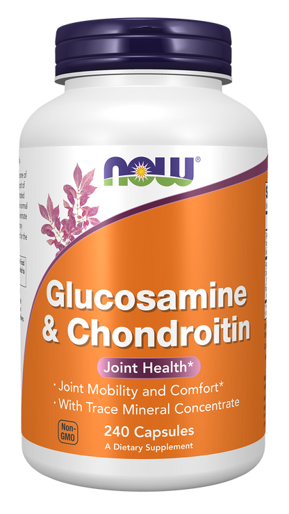 NOW Supplements, Glucosamine & Chondroitin with Alfalfa, 240 Caps
