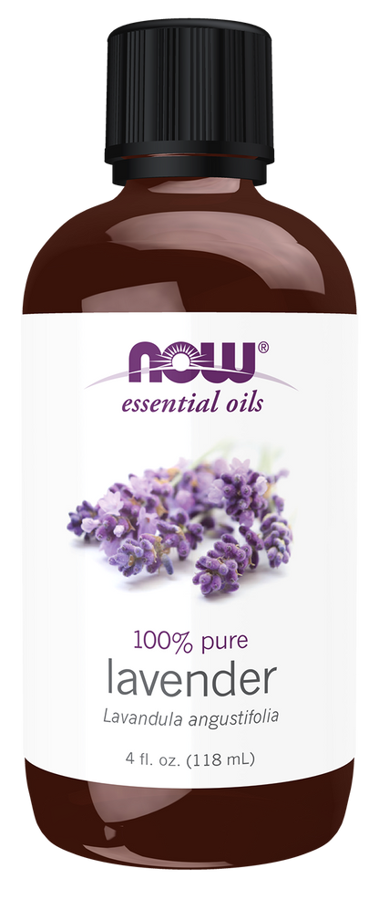 NOW Essential Oils, Lavender Oil, Steam Distilled, Undiluted, 4 fl. oz