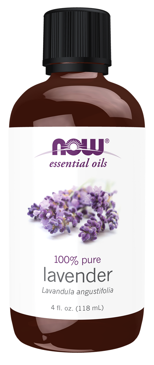 NOW Essential Oils, Lavender Oil, Steam Distilled, Undiluted, 4 fl. oz