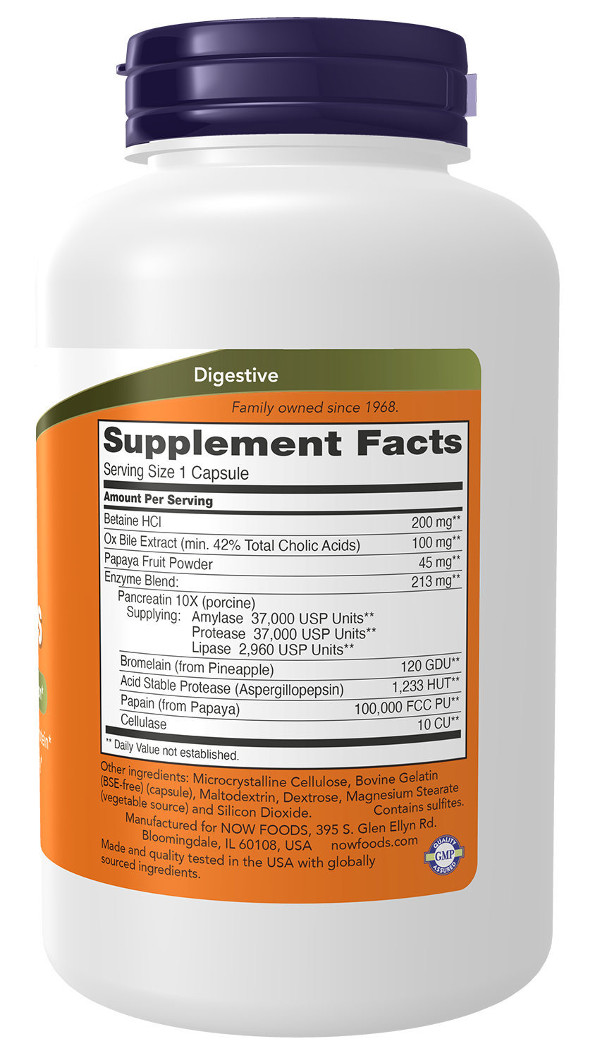 NOW Supplements, Super Enzymes, Bromelain, Ox Bile, Pancreatin, 180 Caps