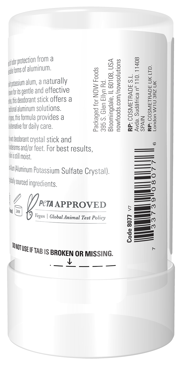 NOW Solutions, Nature's Deodorant Stick, Deodorant Stone, 4.25 oz