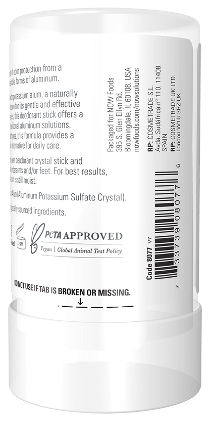 NOW Solutions, Nature's Deodorant Stick, Deodorant Stone, 4.25 oz