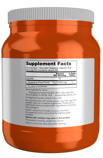 NOW Sports, L-Glutamine Powder, Amino Acid, 2.2 lbs