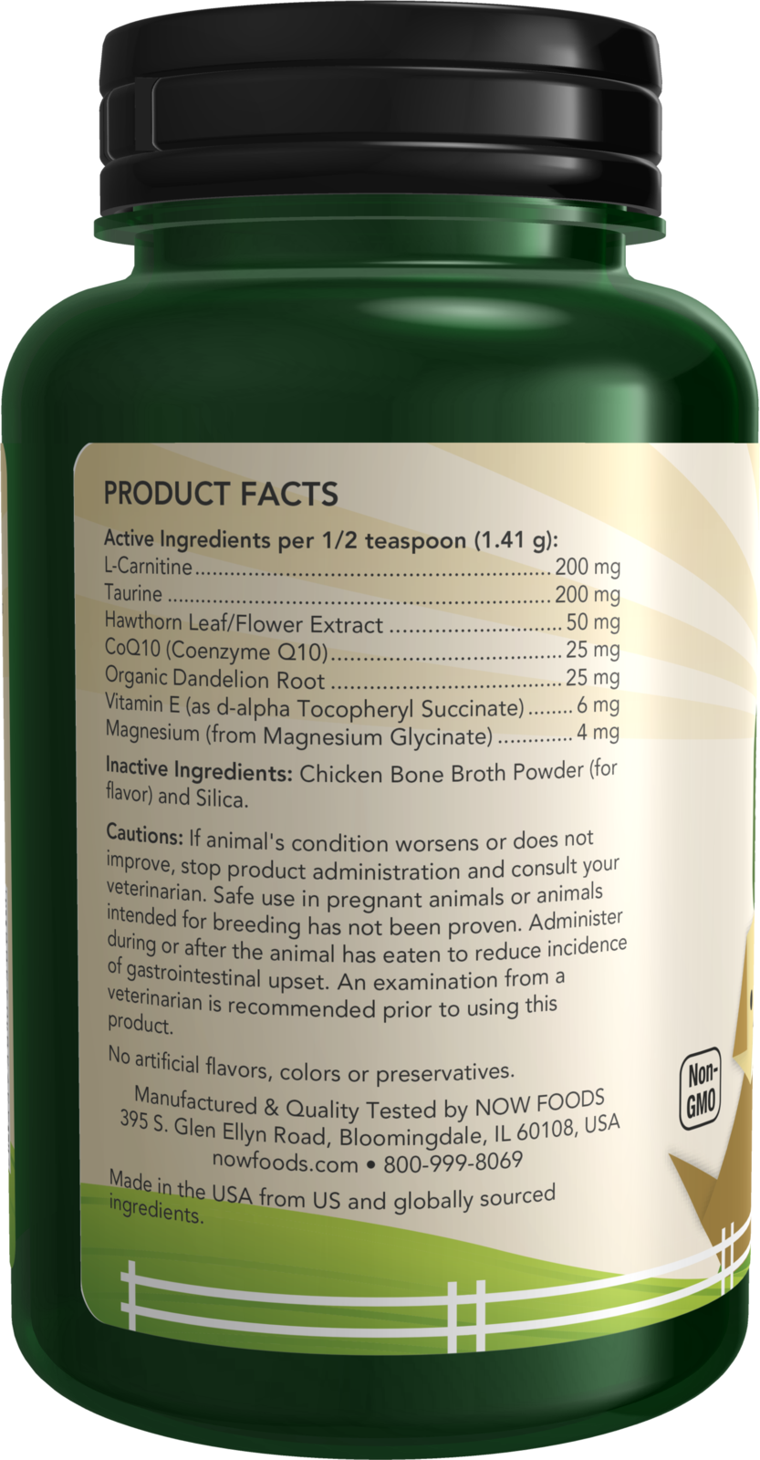 NOW Pet Health, Cardiovascular Support Supplement, Powder, 4.5-Ounce