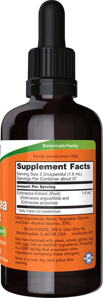 NOW Supplements, Echinacea Extract Liquid with Dropper, 2 fl. oz
