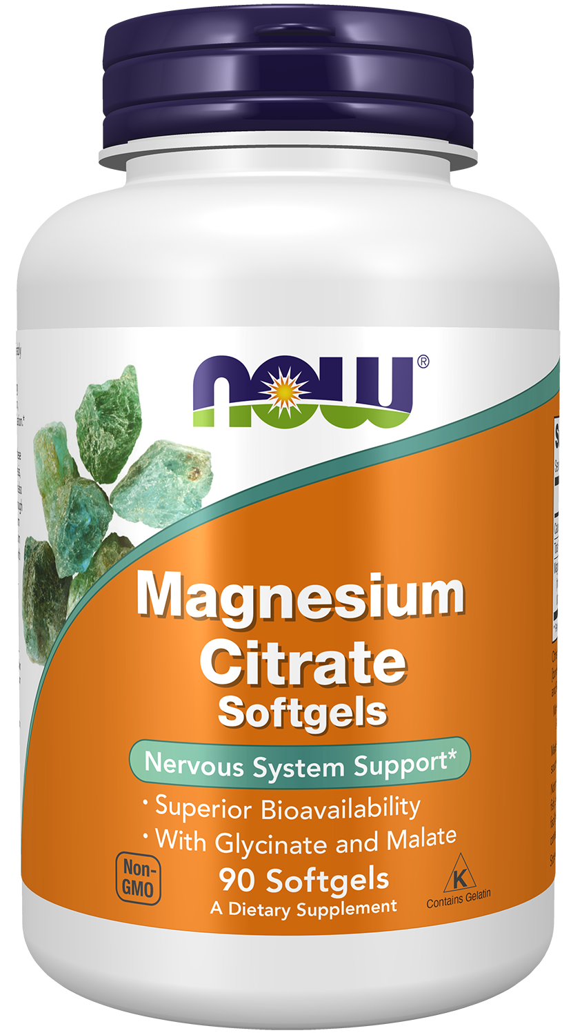 NOW Supplements, Magnesium Citrate, With Glycinate & Malate, 90 Softgels