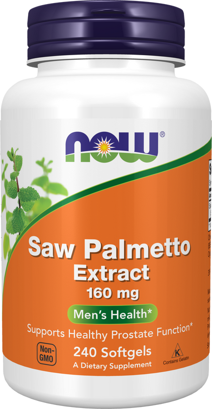 NOW Supplements, Saw Palmetto Extract 160 mg, Men's Health*, 240 Softgels
