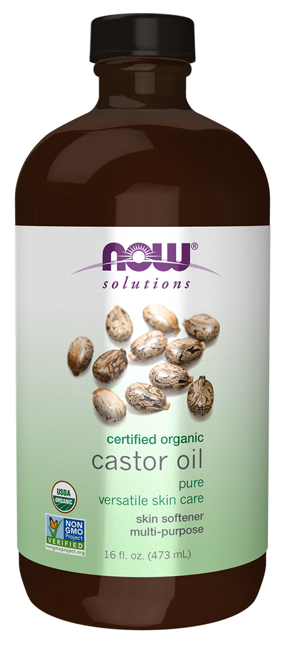 NOW Solutions, Organic Castor Oil, Multi-Purpose, 16 fl. oz