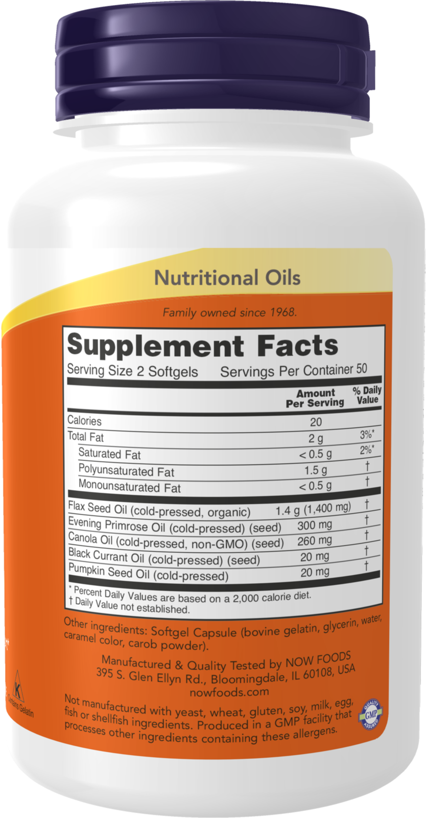 NOW Supplements, Omega 3-6-9 1000 mg, 100 Softgels
