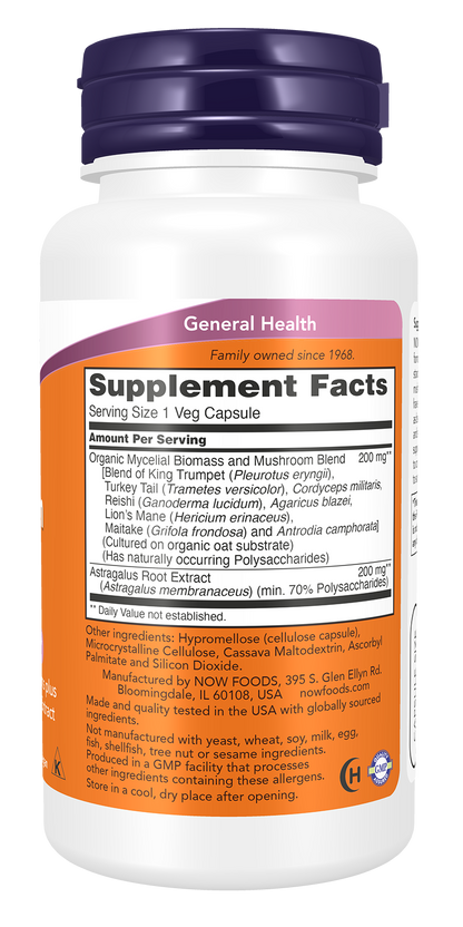 NOW Supplements, Mushroom Immune Renew, Immune System Support*, 90 Veg Caps