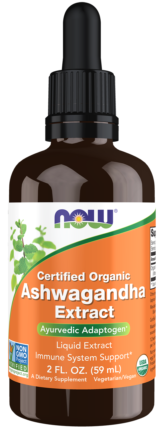NOW Supplements, Organic Ashwagandha Liquid Extract, 2 fl. oz