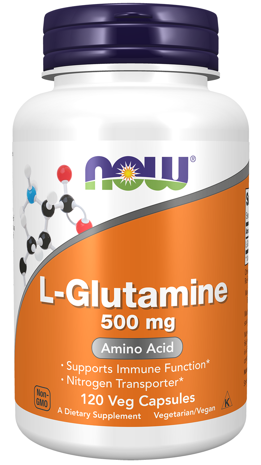 NOW Supplements, L-Glutamine 500 mg, Amino Acid, 120 Veg Caps
