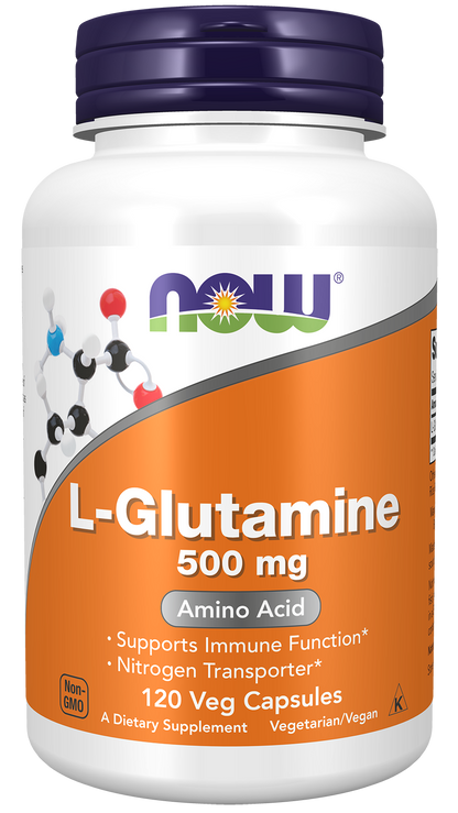 NOW Supplements, L-Glutamine 500 mg, Amino Acid, 120 Veg Caps