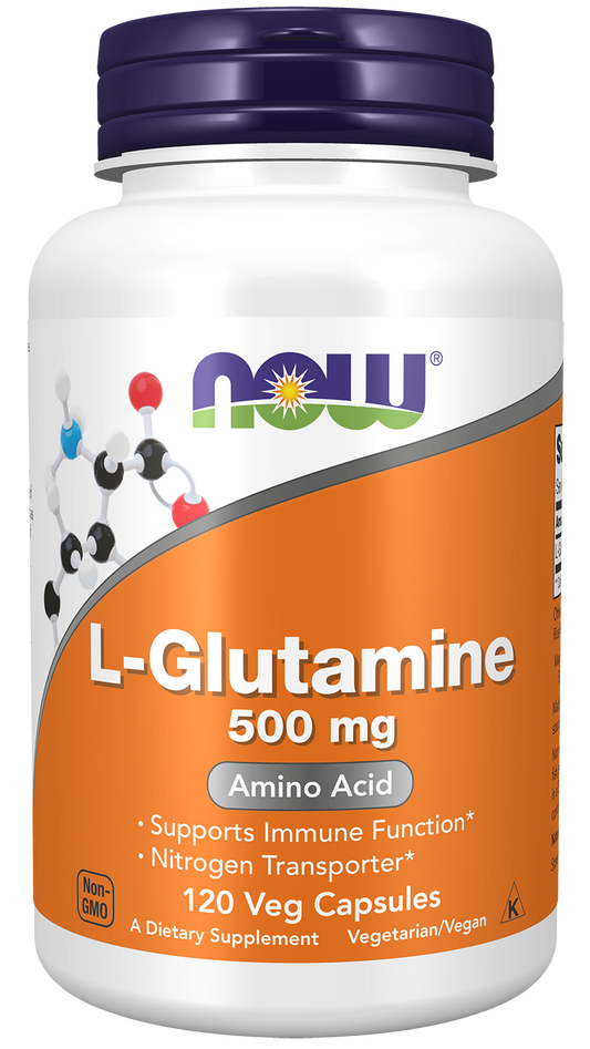 NOW Supplements, L-Glutamine 500 mg, Amino Acid, 120 Veg Caps