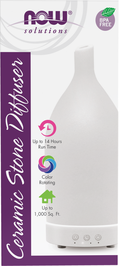 NOW Solutions, Ultrasonic Ceramic Stone Aroma Oil Diffuser, Extremely Quiet