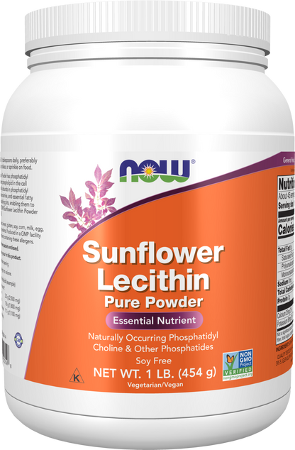 NOW Supplements, Sunflower Lecithin Phosphatidyl Choline, Powder, 1-lb