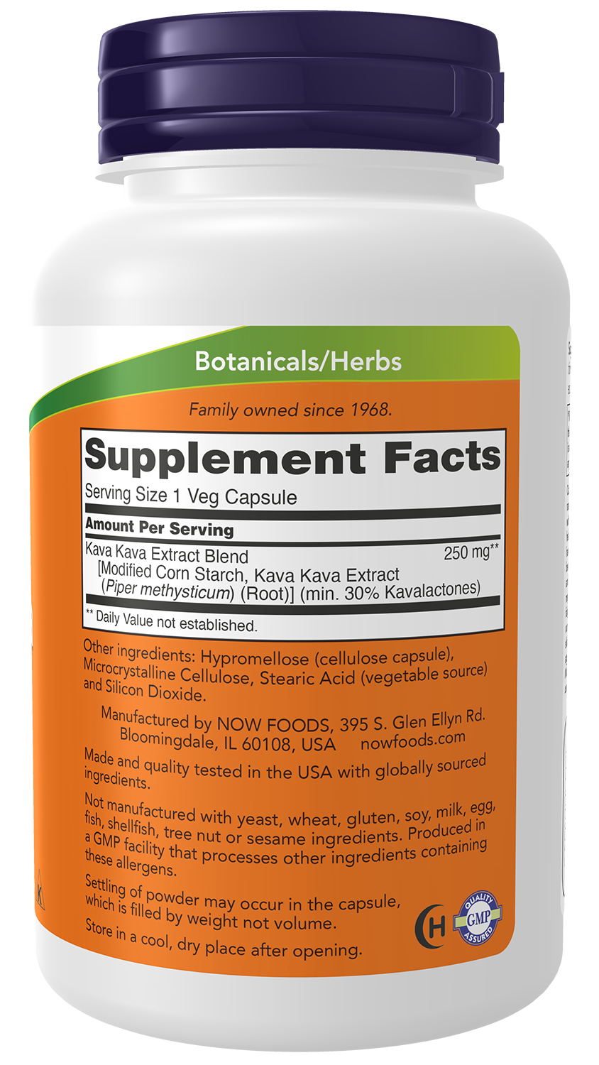 NOW Supplements, Kava Kava Extract Extract, 30% Kavalactones, 120 Veg Caps