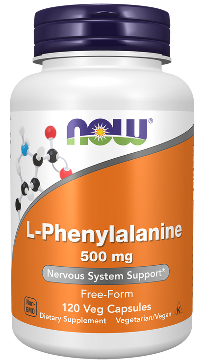 NOW Supplements, L-Phenylalanine 500 mg, Amino Acid, 120 Veg Caps