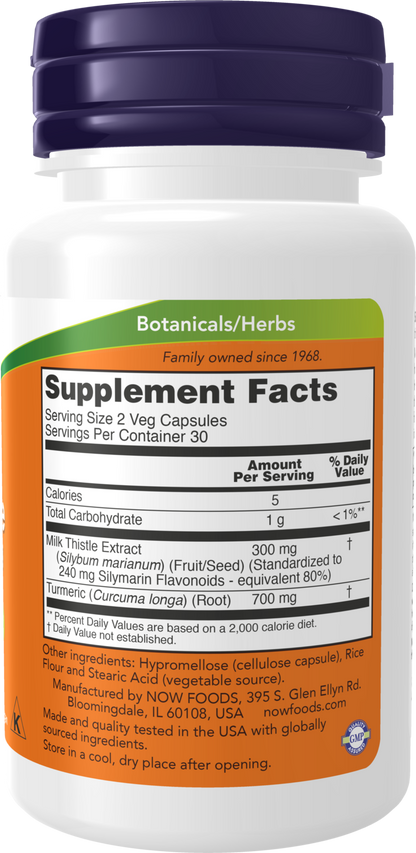 NOW Supplements, Silymarin Milk Thistle Extract 150 mg, 60 Veg Caps