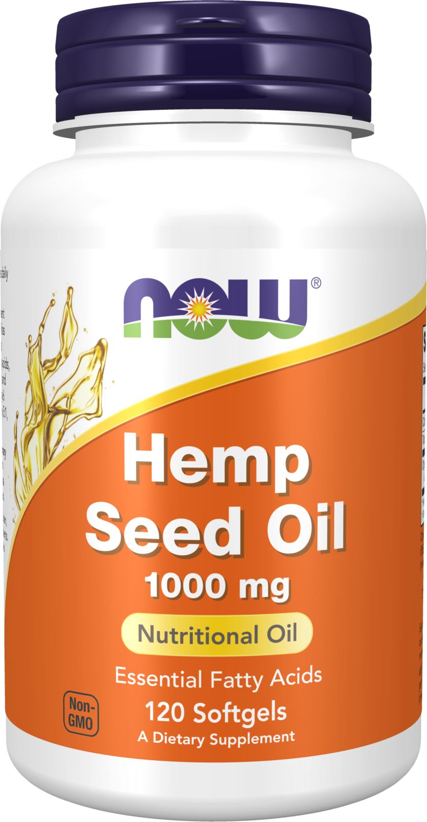 NOW Supplements, Hemp Seed Oil 1,000 mg, EFAs, 120 Softgels
