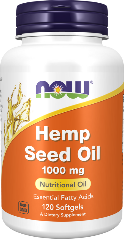 NOW Supplements, Hemp Seed Oil 1,000 mg, EFAs, 120 Softgels