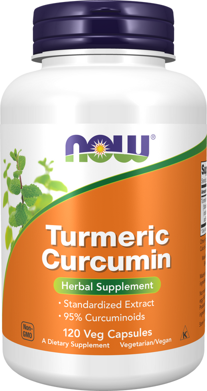 NOW Supplements, Turmeric Curcumin, 95% Curcuminoids, 120 Veg Caps