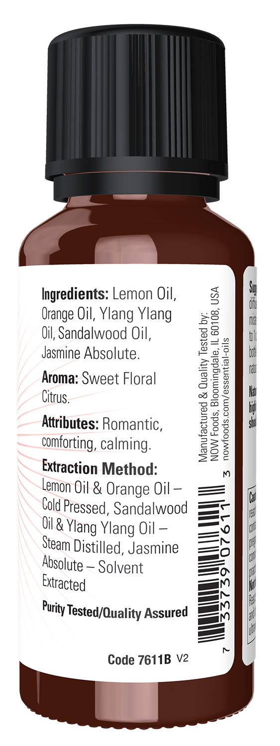 NOW Essential Oils, Naturally Loveable Oil Blend, Undiluted Blend, 1 fl. oz