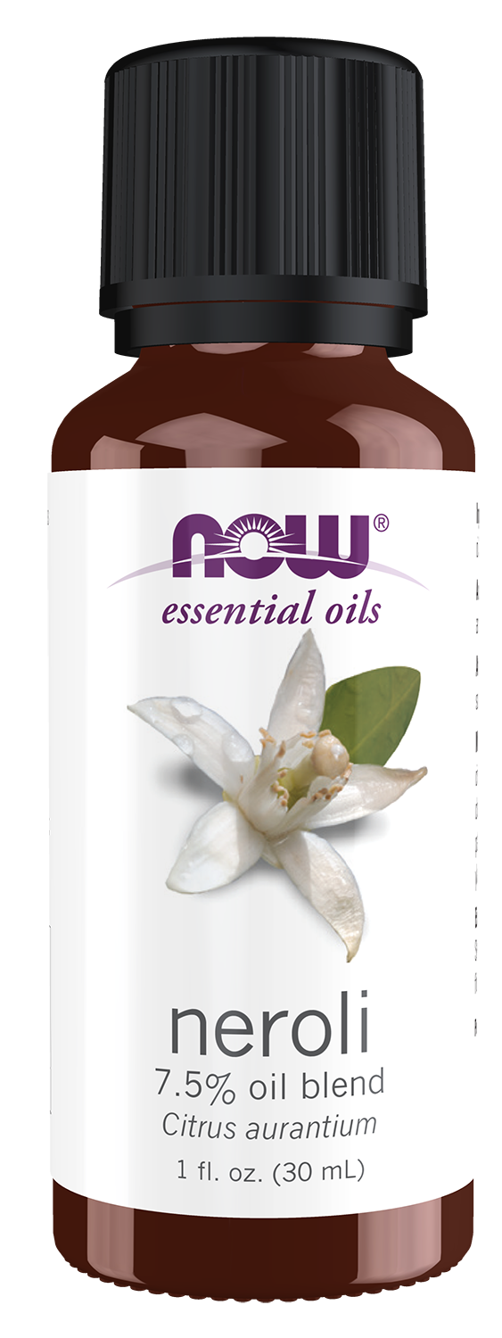 NOW Essential Oils, Neroli Oil Blend in Jojoba, Steam Distilled, 1 fl. oz