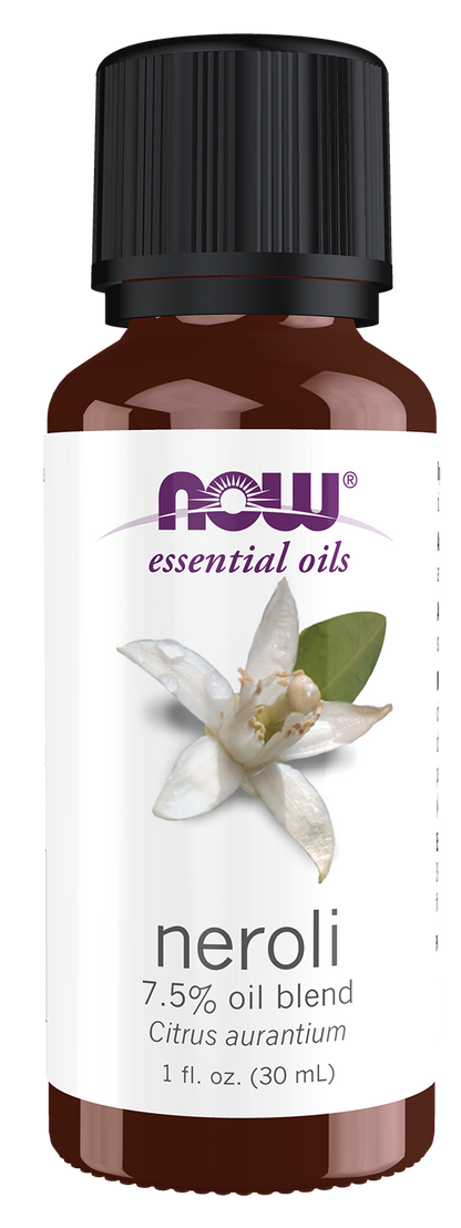 NOW Essential Oils, Neroli Oil Blend in Jojoba, Steam Distilled, 1 fl. oz