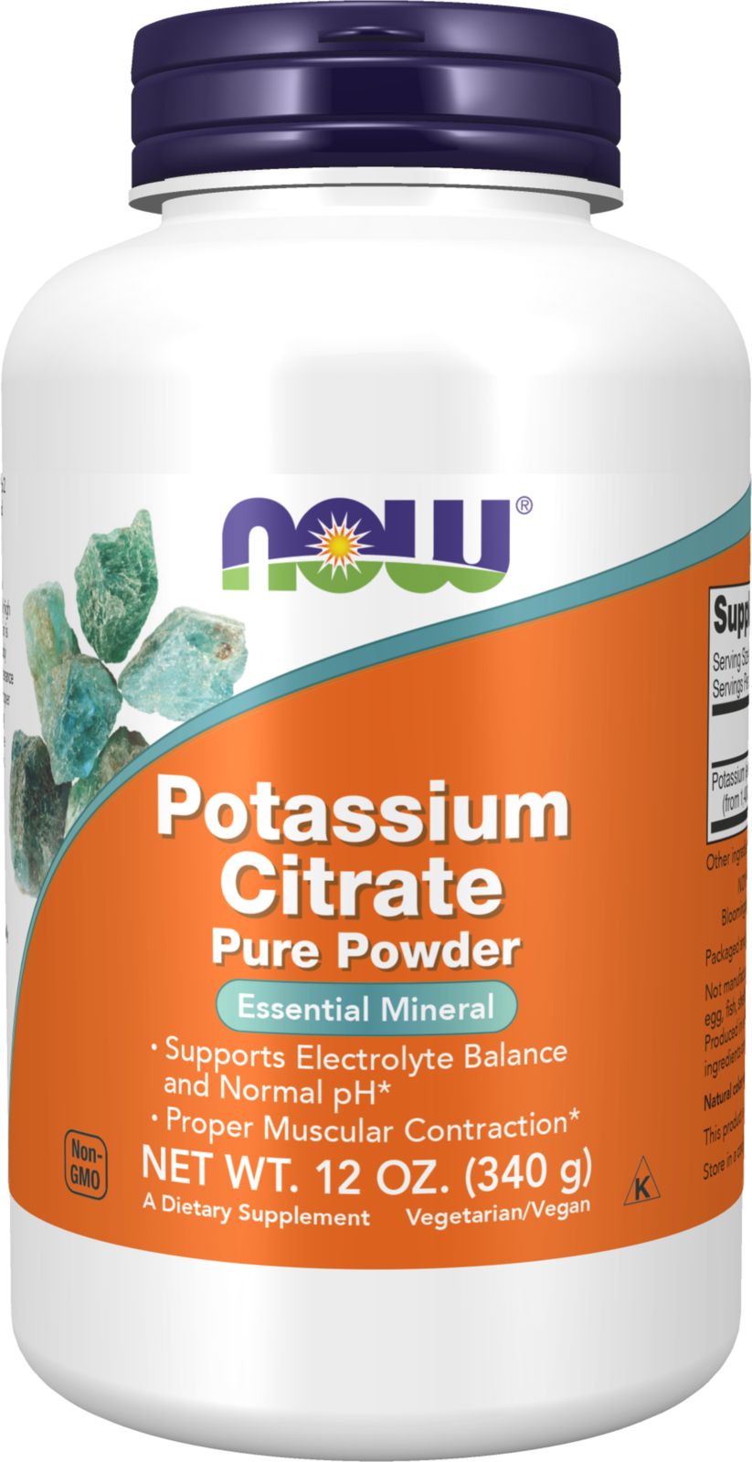 NOW Supplements, Potassium Citrate Powder, Essential Mineral, 12 oz
