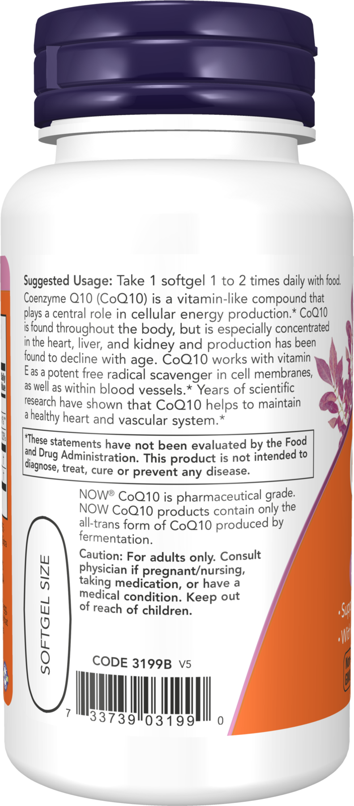 NOW Supplements, CoQ10 400 mg, Pharmaceutical Grade, 30 Softgels