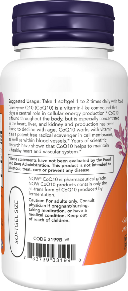 NOW Supplements, CoQ10 400 mg, Pharmaceutical Grade, 30 Softgels