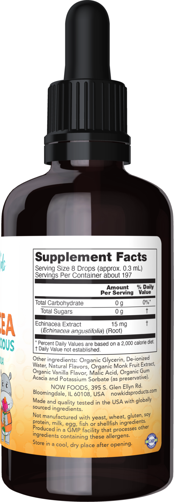NOW Supplements, Kids Liquid Echinacea with Dropper, 2 fl oz