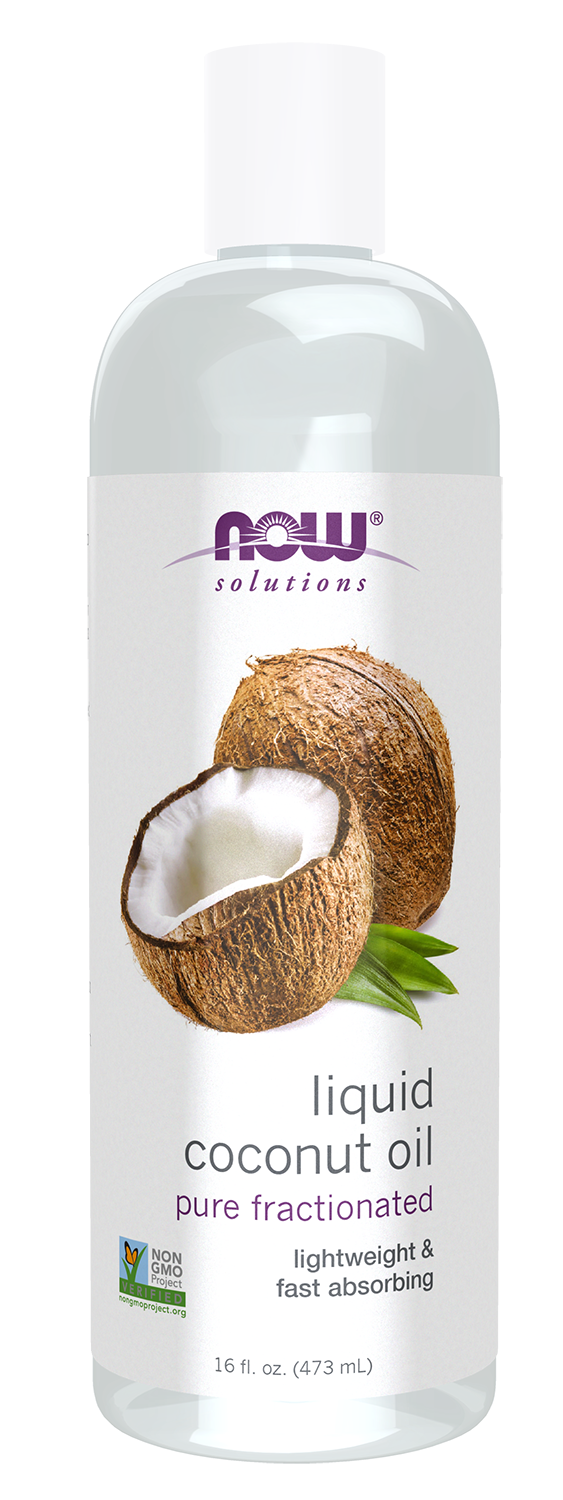 NOW Solutions, Liquid Coconut Oil, Light and Nourishing, 16 fl. oz