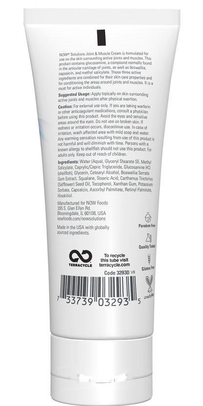 NOW Solutions, Joint & Muscle Cream with Capsaicin and Boswellia, 4 fl. oz